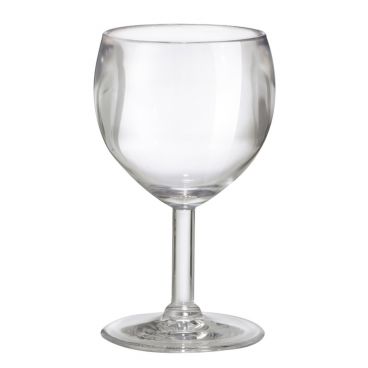GET Enterprises SW-1406-1-SAN-CL 6-Ounce 3" Top Diameter Clear SAN Plastic Wine Glass, 5-1/2" Tall
