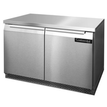 Continental Refrigerator SWF48N-FB 48" Front Breathing Worktop Freezer With 2 Solid Doors And 13.4 Cubic Foot Capacity, 115 Volts