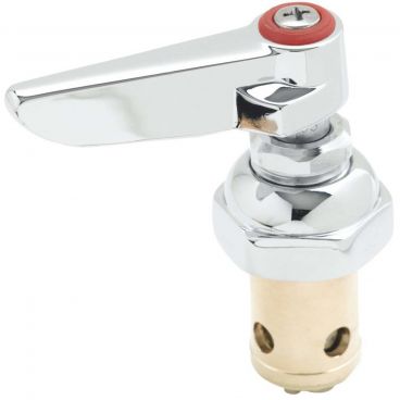 T&S Brass 002714-40 Red-Index RTC Hot 2 3/16" Long ADA Compliant Eterna Cartridge Lever Handle With Screw