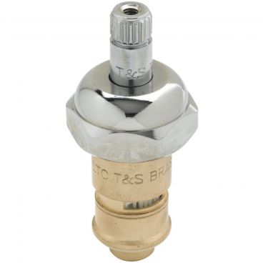 T&S Brass 011279-25 LTC Cold 3" Long Chrome-Plated Brass Cerama Cartridge With Bonnet And 10-32 UN Female Thread For All T&S Faucets  