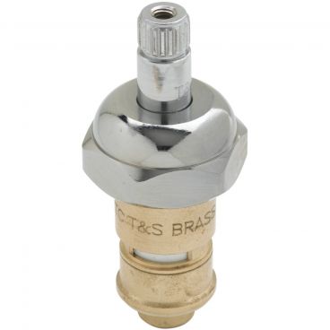 T&S Brass 012394-25 RTC Hot 3" Long Cerama Cartridge With Check-Valve And Escutcheon Bonnet For All T&S Faucets