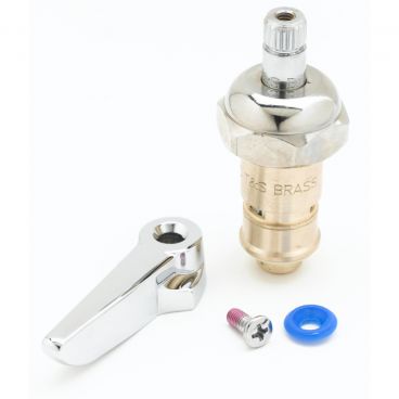 T&S Brass 012445-25 LTC Cold ADA Compliant Chrome-Plated Brass Cerama Cartridge With 2 3/16" Long Lever Handle, Blue Index And Screw