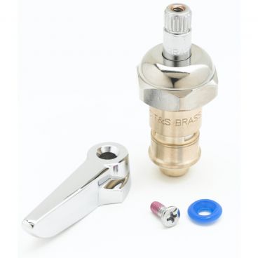 T&S Brass 012447-25 LTC Cold ADA Compliant Chrome-Plated Brass Cerama Cartridge With Check-Valve, 2 3/16" Long Lever Handle, Blue Index And Screw