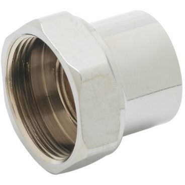 T&S Brass B-0413 Swivel To Rigid Chrome-Plated Brass 1-20 UN Female To 3/8" NPT Female Adapter With Washer