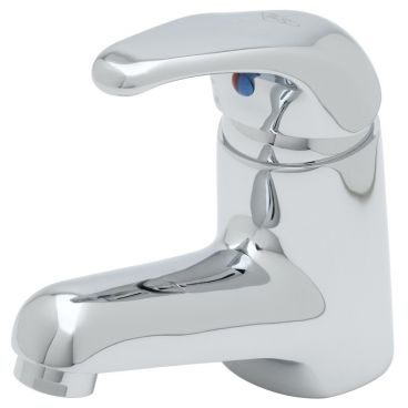T&S Brass B-2701-VF05 Deck-Mount Single Hole ADA Compliant Single Lever Vandal Resistant Non-Aerated 0.50 GPM Faucet With 16" Flexible Stainless Steel Supply Hoses And Ceramic Cartridge With Adjustable Temperature Limit Stop