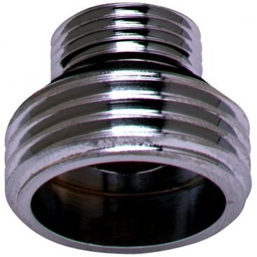 T&S Brass B-GH Rough Chrome 3/8" NPSM Male Inlet x 3/4” Garden Hose Female Outlet Adapter With Washer