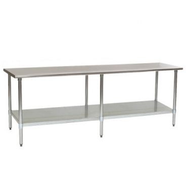 Eagle Group T24108EM 24" x 108" Stainless Steel 14 Gauge Work Table with Galvanized Undershelf