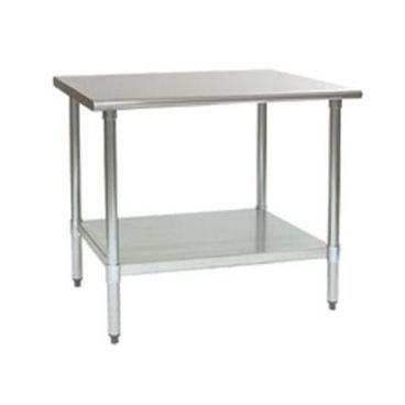 Eagle Group T2430E 24" x 30" Stainless Steel 14 Gauge Work Table with Galvanized Undershelf