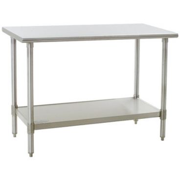 Eagle Group T2436E 24" x 36" Stainless Steel 14 Gauge Work Table with Galvanized Undershelf