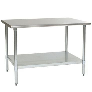 Eagle Group T3048E 30" x 48" Stainless Steel 14 Gauge Work Table with Galvanized Undershelf