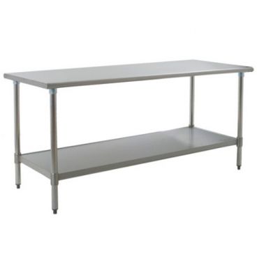 Eagle Group T3072E 30" x 72" Stainless Steel Work Table with Galvanized Undershelf