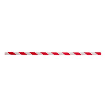 Tablecraft 100124 7-3/4" Unwrapped Red Striped Paper Straws