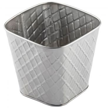 Tablecraft 10043 Lattice Collection™ Stainless Steel Tapered Fry Cup, 20 oz