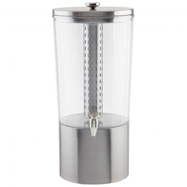 Tablecraft 10451 4-1/2 gal. Stainless Steel Upscale Beverage Dispenser with Infuser and Ice Core