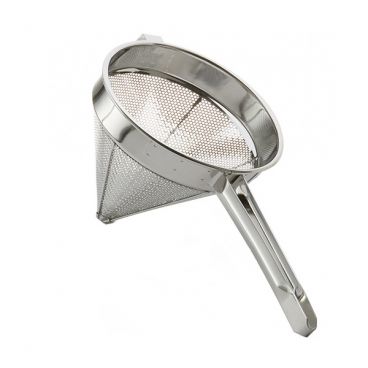 Tablecraft 1610 9 5/8" Stainless Steel 4 Qt Coarse China Cap Strainer