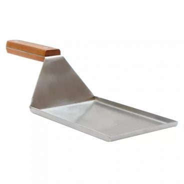 Tablecraft 20000 Stainless Steel Spatula Server with Brown Polypropylene Handle, 9-1/2" x 4" x 2-1/2"