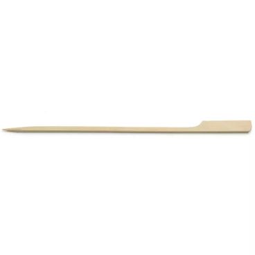 Tablecraft BAMP7 7" Bamboo Brown Paddle Pick, 100/pack