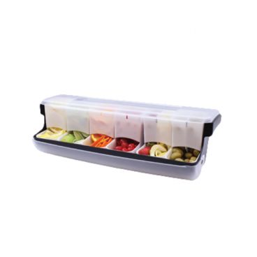 Tablecraft BCD6000 6-Compartment First in First Out Garnish Station