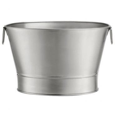 Tablecraft BTD21 19-3/4" x 12-1/4" Brushed Stainless Steel Double Wall Beverage Tub