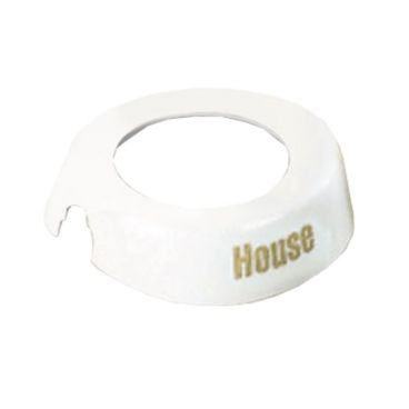 Tablecraft CB3 Imprinted White Plastic Salad Dressing Dispenser Collar with "House" Beige Lettering