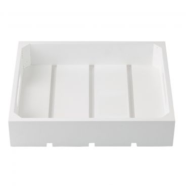Tablecraft CRATE12W Half Size White Wooden Gastronorm Crate