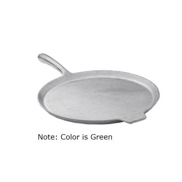 Tablecraft CW4120GN Green 12" Cast Aluminum Pizza Tray with Handle