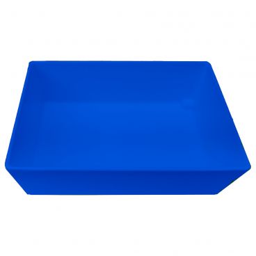 Tablecraft CW5024CBL Simple Solutions 1/4 Size Cobalt Blue Cast Aluminum Bowl