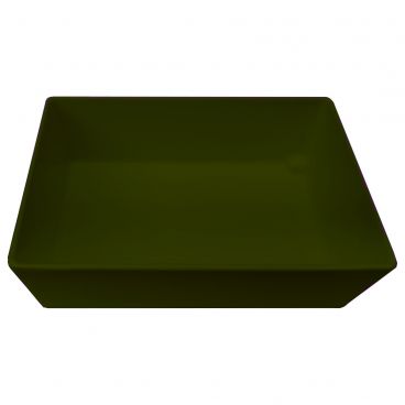 Tablecraft CW5024HGN Simple Solutions 1/4 Size Hunter Green Cast Aluminum Bowl