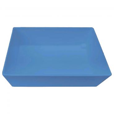 Tablecraft CW5024SBL Simple Solutions 1/4 Size Sky Blue Cast Aluminum Bowl