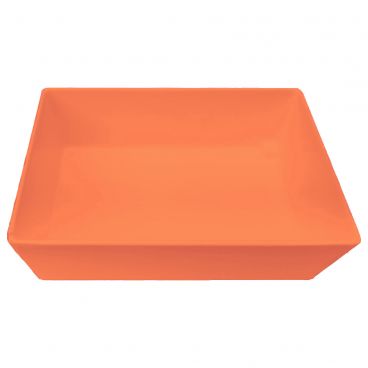 Tablecraft CW5024SNX Simple Solutions 1/4 Size Sunset Orange Cast Aluminum Bowl