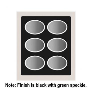 Tablecraft CW5126BKGS Duracoat Single Well Cold Food Template with Black w/ Green Speckle Finish