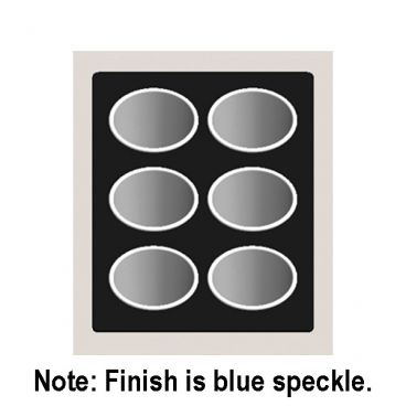 Tablecraft CW5126BS Duracoat Single Well Cold Food Template with Blue Speckle Finish