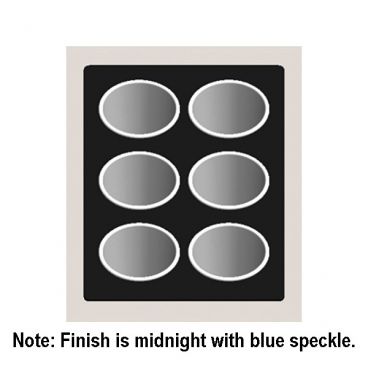 Tablecraft CW5126MBS Duracoat Single Well Cold Food Template with Midnight w/ Blue Speckle Finish