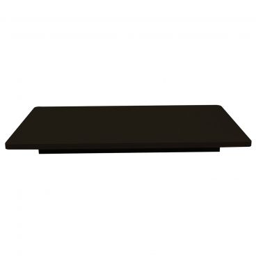 Tablecraft CW6430BK Versa-Tile 21 5/8" x 13 1/2" x 1 5/8" Black Solid Single Well High Temp Cutting Board Carving Station Template