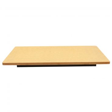 Tablecraft CW6430N Versa-Tile 21 5/8" x 13 1/2" x 1 5/8" Natural Solid Single Well High Temp Cutting Board Carving Station Template