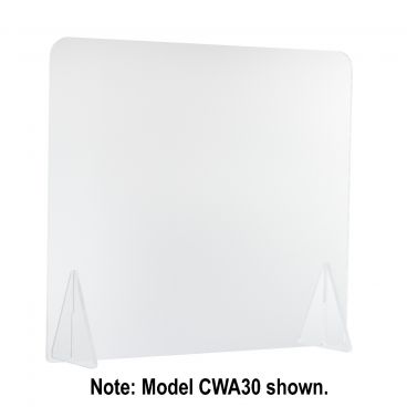 Tablecraft CWA36 36" x 32" Acrylic Safety Shield
