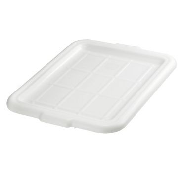 Tablecraft F1531 White 22" x 16 1/4" x 1 1/4" High Density Polyethylene Freezer Storage Box Cover