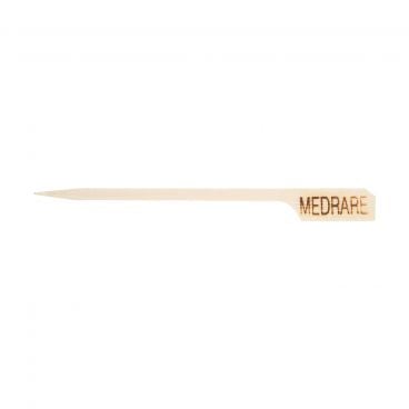 Tablecraft MEDRARE 3 1/2" "Medium Rare" Bamboo Meat Temperature Marker Pick