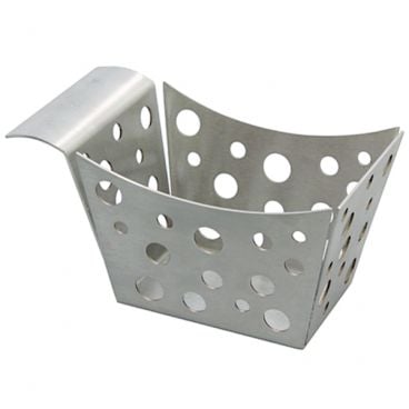Tablecraft SCB 5 1/2" x 3 1/4" Stamped Circle Stainless Steel Side French Fry Basket