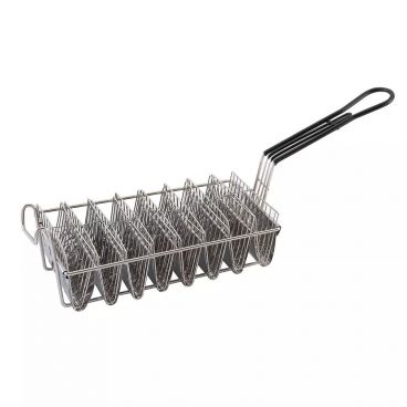 Winco TB-8 Nickel Plated 8 Mould Taco Shell Basket