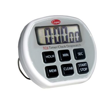 Cooper-Atkins TC6 6-Button Electronic Timer/Clock/Stopwatch
