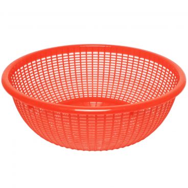 Thunder Group PLWB004_RED Stackable 9” Round Perforated Plastic Colander - Red