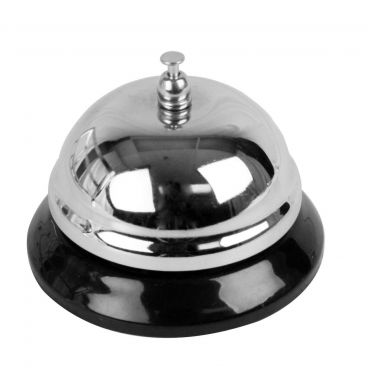 Thunder Group SLBELL001 Chrome Plated 3-3/8” Diameter Table Bell With One-Touch Button