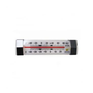 Thunder Group SLTHL080 Horizontal Liquid Scale Thermometer With Stainless Steel Case