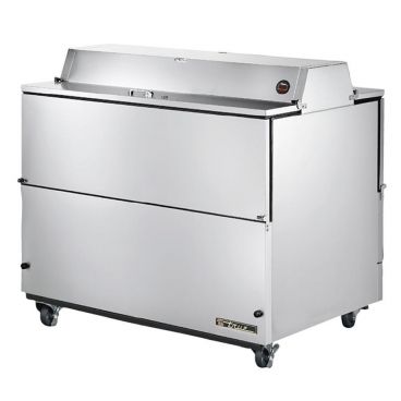 True TMC-49-S-DS-SS-HC 49" Two Sided Milk Cooler with Stainless Steel Exterior and Interior