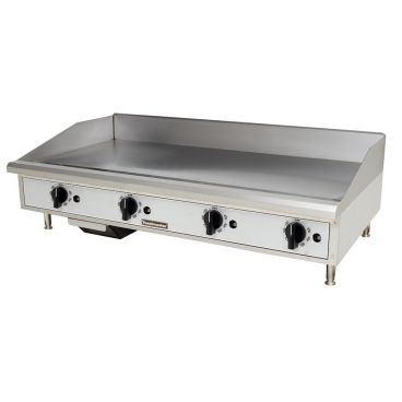 Toastmaster TMGT48 48" Commercial Gas Countertop Griddle With Thermostatic Controls - 80,000 BTU