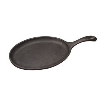 Tomlinson 1016263 Cast Iron 10" x 7" Oval FP-16 Skillet Serving Griddle With Handle