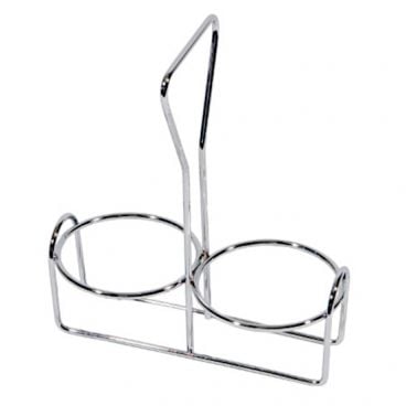 Town 19825 Chrome-Plated 7-1/2" x 6-1/2" 2 Hole Wire Condiment Rack Only