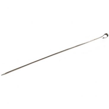 Town 22816 16" Long x 1/4" Wide Ring-End Flat Stainless Steel Kabob Skewer