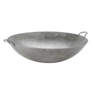 Town 34728 28" Hand Hammered Steel Cantonese Wok with Riveted Handles